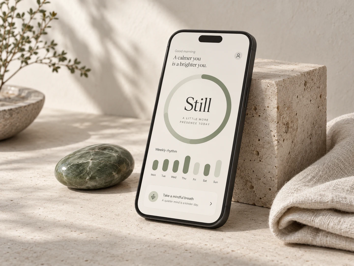 Fictional Still habit app concept